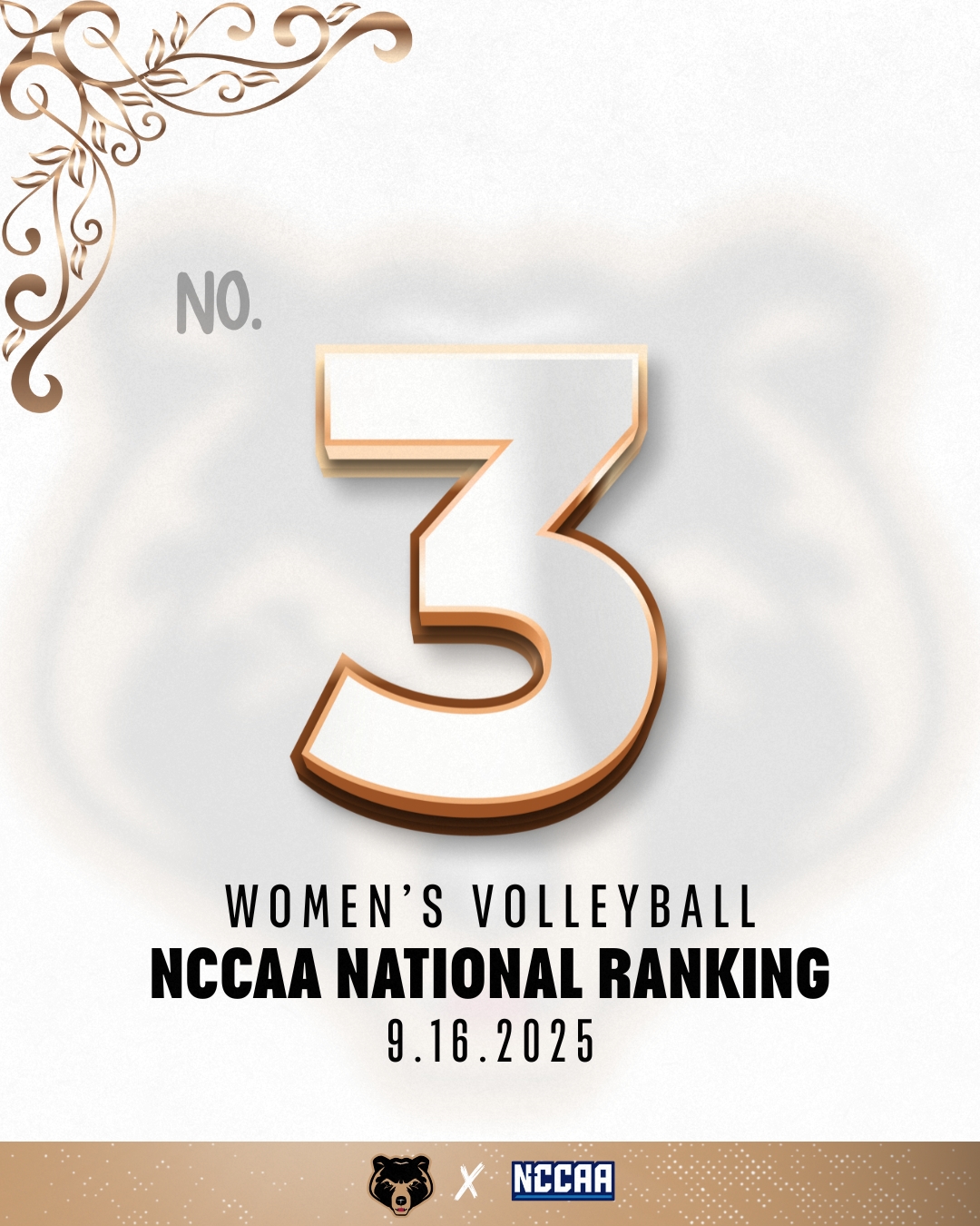 Clinton Volleyball Ranked 3rd in Latest NCCAA Poll
